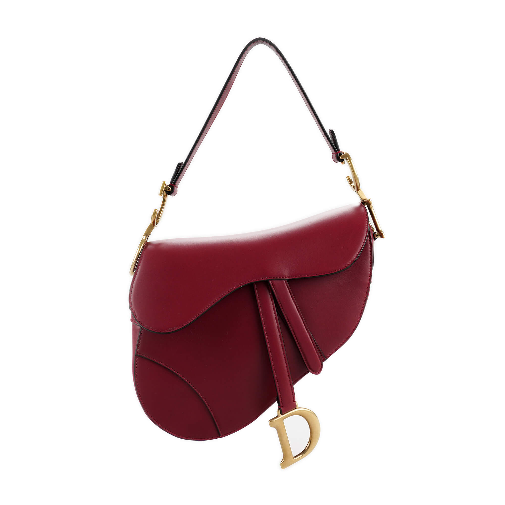 Christian Dior - Brick Red Goatskin Leather Medium Saddle Bag